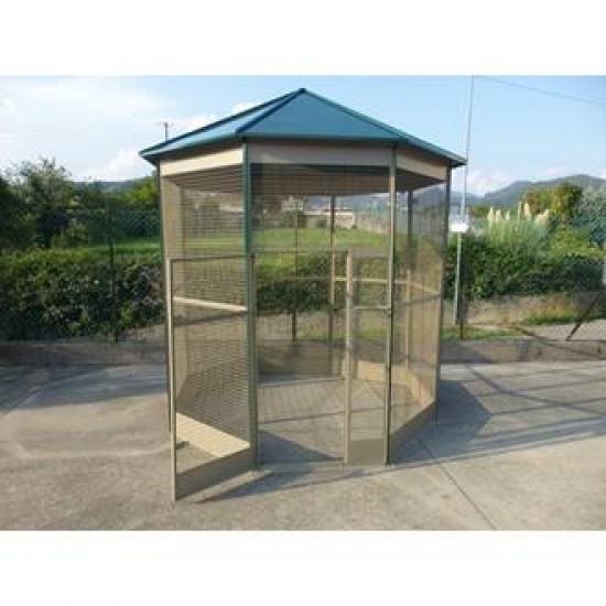 Madár röpde , volier 8 szögletű