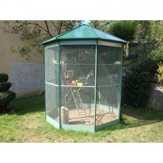 Madár röpde , volier 8 szögletű